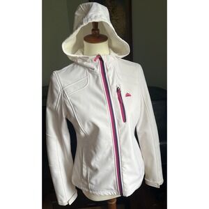 Snozu Sport Jacket Women Small Hooded Softshell Athleisure Hiking Sportcore Sm